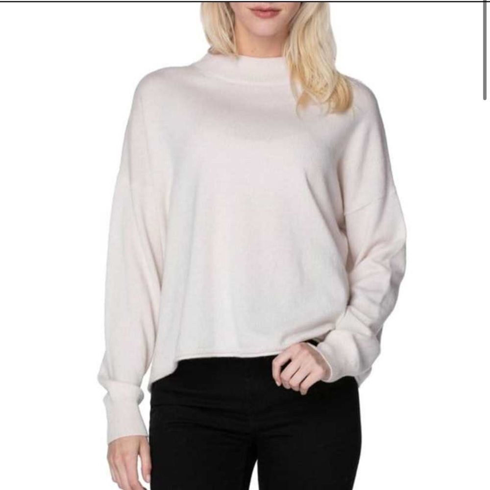 Subtle Luxury Boxy mock neck capsule wardrobe minimalist cashmere sweater
